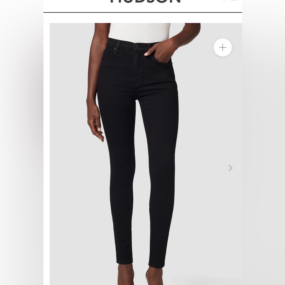Hudson barely worn black  Barbara super skinny jeans